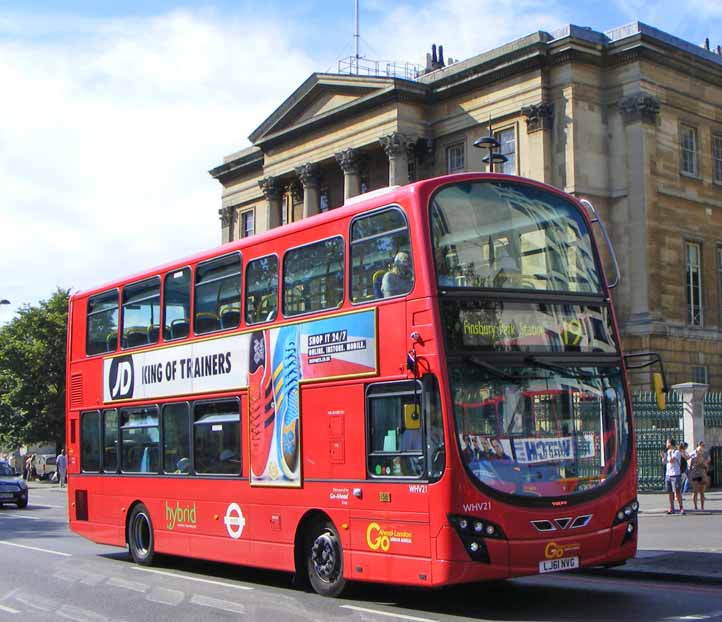 Go-Ahead London Volvo B5LH Wright Eclipse Gemini hybrid WHV21